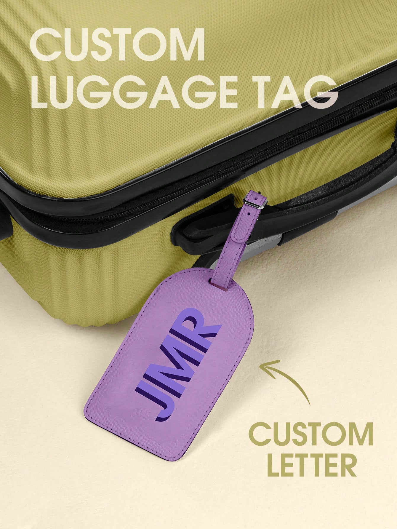 Travel Packing Accessories - Personalized Initial Luggage Tag Custom Letter