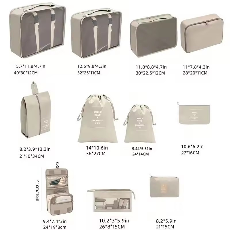 Travel Storage Bags Set 7/8/9/ - đánh giá và giá Travel Accessories Gear