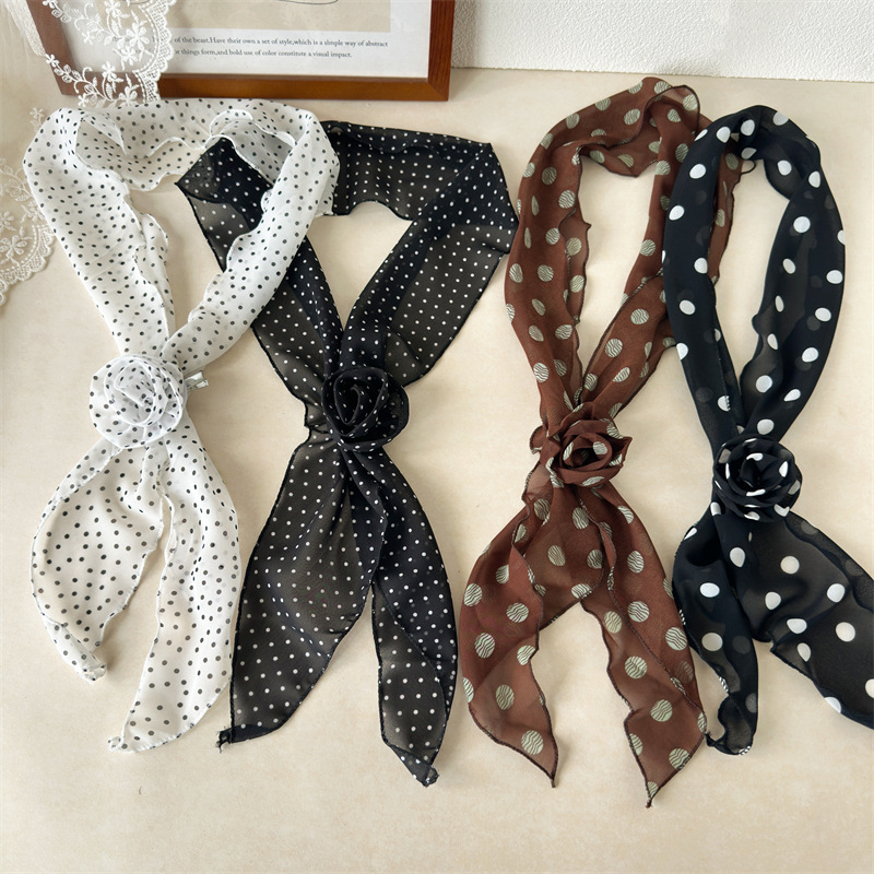 Polka Dot Fabric Hair Tie With - đánh giá và giá Travel Accessories For Young Women
