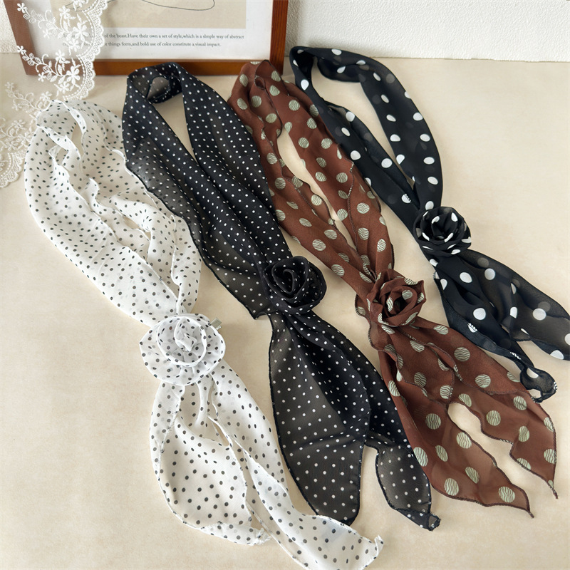 Polka Dot Fabric Hair Tie With - đánh giá và giá Travel Accessories For Young Women
