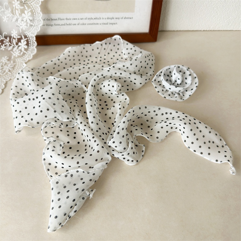 Polka Dot Fabric Hair Tie With - đánh giá và giá Travel Accessories For Young Women