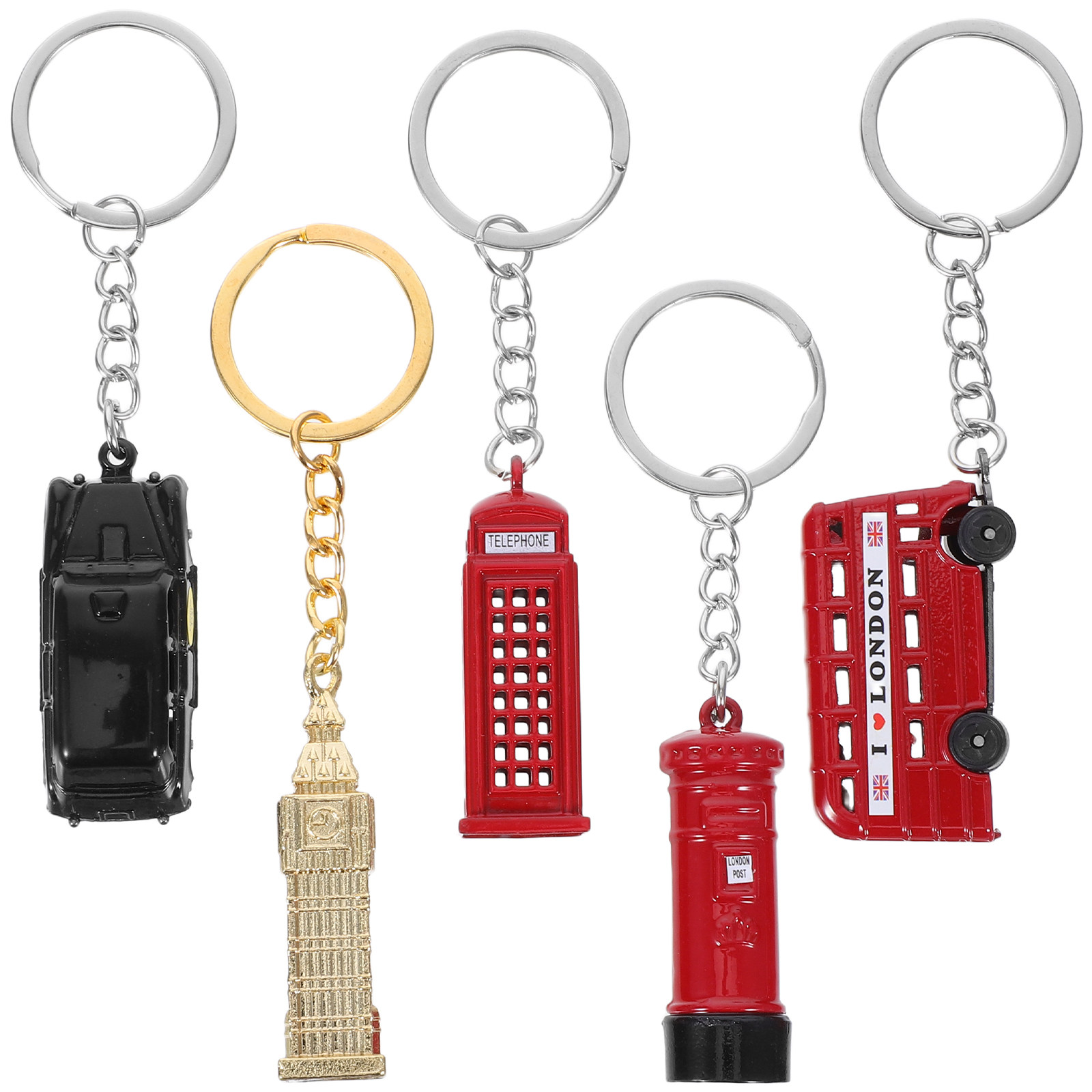 5Pcs London British Bus Keycha - đánh giá và giá Travel Accessories London