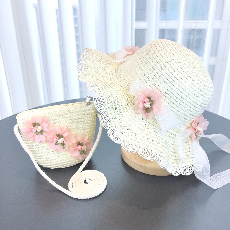 Girls 2pcs Straw Hat Solid Col - đánh giá và giá Travel Accessories For 6 Year Old